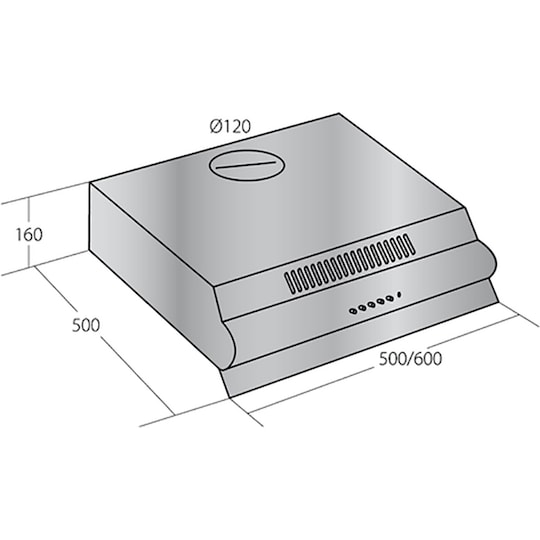 Ecotronic ventilator EBUC501L (sølv)