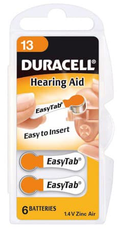 Duracell batterier for høreapparat DA13 (6 stk)