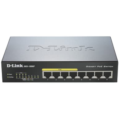 D-Link DGS-1008P 8-port Fast PoE Ethernet-switch