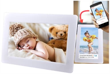 Denver Frameo 7" sosial fotoramme PFF-710 Wi-Fi (hvit)