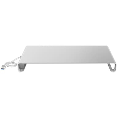 Desire2 skjermstativ med USB-hub (sølv)
