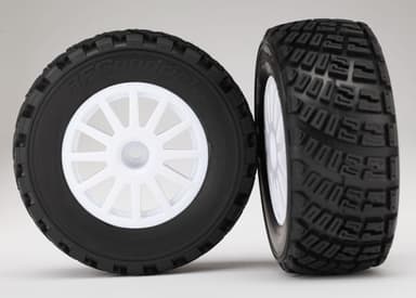 TRX-7473R Tires & wheels, ass, 1/10 Rally