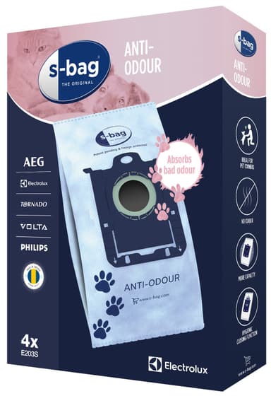 S-bag Anti-Odour støvsugerpose E203S til Electrolux/Philips-støvsugere