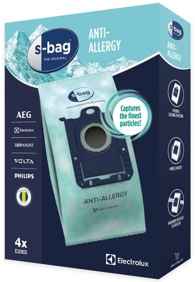 S-bag Anti-Allergy støvsugerpose E206S - Electrolux/Philips
