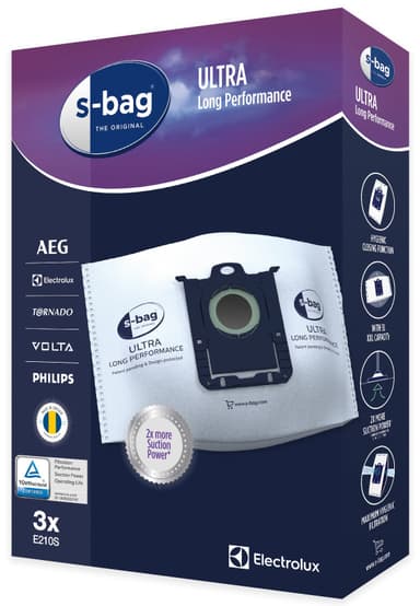 S-bag Ultra Long Performance støvsugerpose E2102 Electrolux/Philips