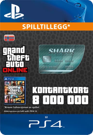 Megalodon-hai kontantkort (NO) - Playstation 4