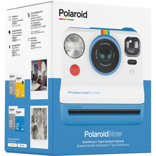Polaroid Now analogkamera (blå)