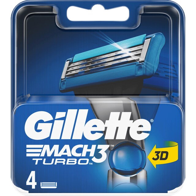Gillette Mach3 Turbo Barberblad 4-pack