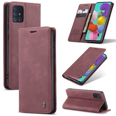 CaseMe Smart Flipdeksel Samsung Galaxy A51 (SM-A515F) - burgunder