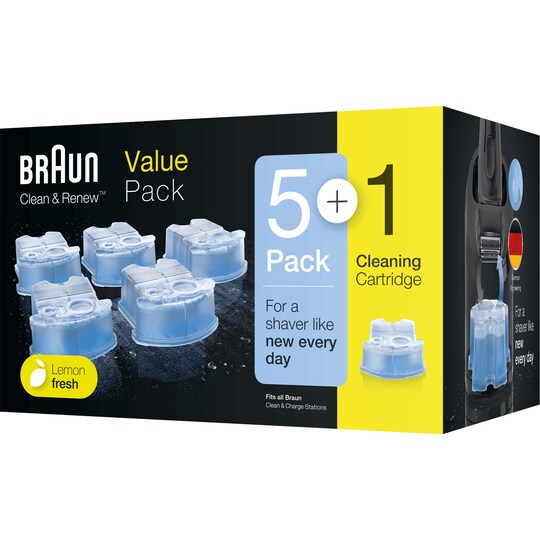 Braun Clean & Renew 5+1 rensepatron pakke