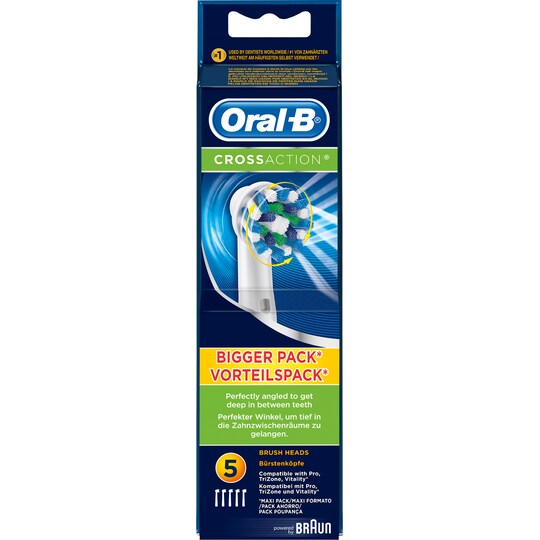 Oral B CrossAction tannbørstehoder, 5 stk