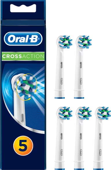 Oral B CrossAction tannbørstehoder, 5 stk