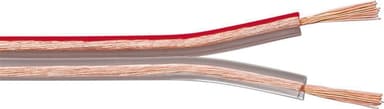 Qnect høyttalerkabel 2 x 2,5mm² (10m/gjennomsiktig)