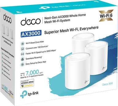 TP-Link Deco X60 mesh WiFi 6 sett (3-pakning)