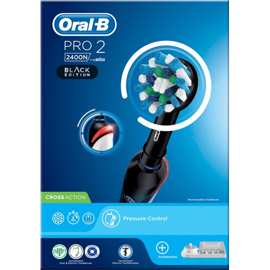 Oral-B Pro-2 2400N elektrisk tannbørste (sort)