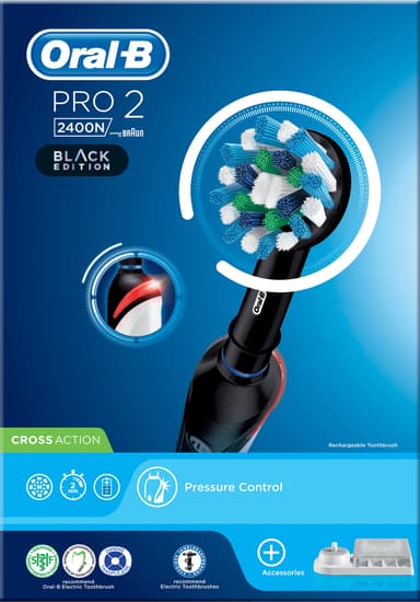 Oral-B Pro-2 2400N elektrisk tannbørste (sort)