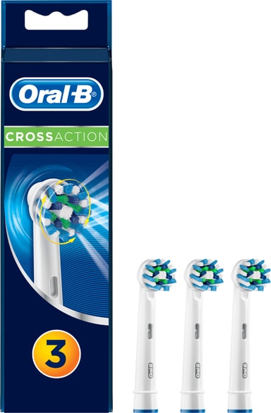 Oral B CrossAction tannbørstehoder, 3 stk Elkjøp