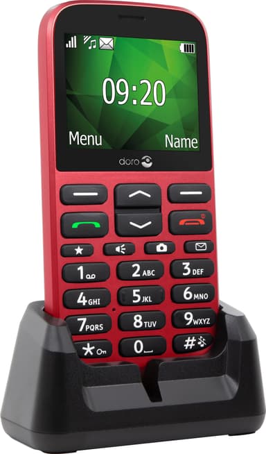 Doro 1375 mobiltelefon (rød) - Kun 2G