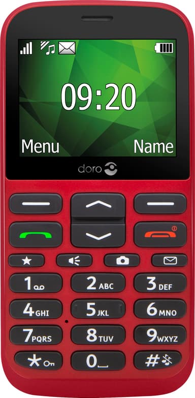 Doro 1375 mobiltelefon (rød)