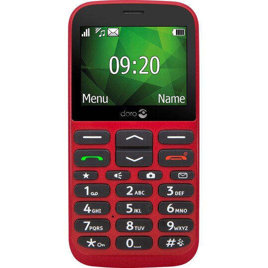 Doro 1375 mobiltelefon (rød) - Kun 2G
