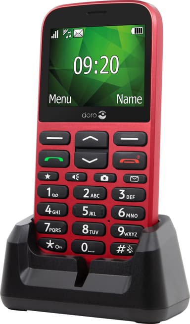 Doro 1375 mobiltelefon (rød) - Kun 2G