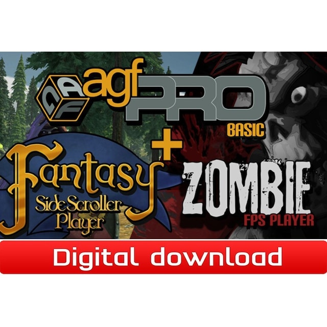 Axis Game Factory + Zombie FPS and Fantasy Side-Scroller Player - PC W