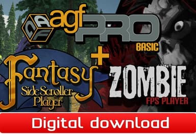 Axis Game Factory + Zombie FPS and Fantasy Side-Scroller Player - PC W
