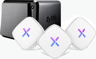 Zyxel NAS542 4-Bay + Zyxel Multy U WiFi mesh-node 3-pakning