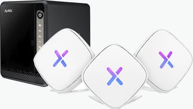 Zyxel NAS326 2-Bay + Zyxel Multy U WiFi mesh-node 3-pakning