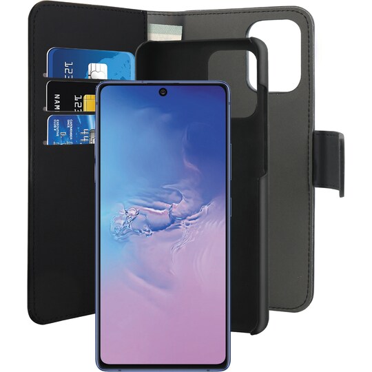 Puro 2-i-1 lommebokdeksel til Samsung Galaxy S10 Lite (sort)