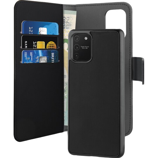 Puro 2-i-1 lommebokdeksel til Samsung Galaxy S10 Lite (sort)