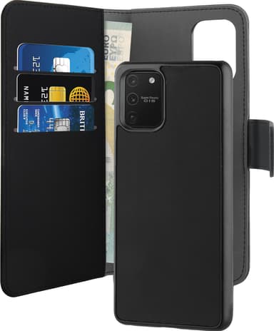Puro 2-i-1 lommebokdeksel til Samsung Galaxy S10 Lite (sort)