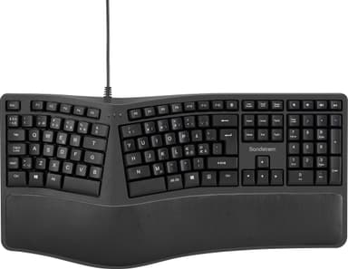 Sandstrøm kablet ergonomisk tastatur