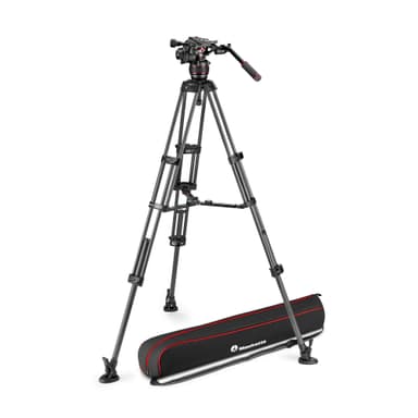 MANFROTTO Stativkit Video Nitrotech 608 + CF Twin MS Midtspreder