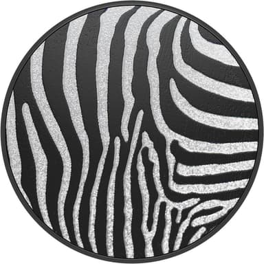 POPSOCKETS Embossed Metal Zebra Avtagbart Grip med stativfunksjon LUXE