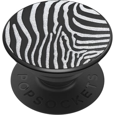 POPSOCKETS Embossed Metal Zebra Avtagbart Grip med stativfunksjon LUXE