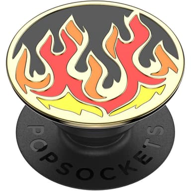 POPSOCKETS Enamel Flame on Black Avtagbart Grip med stativfunksjon Premium