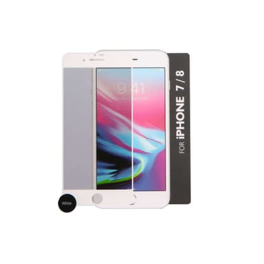 GEAR Herdet Glass 3D Gum Full Cover Hvit iPhone7/8