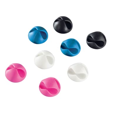 HAMA Kabelklips Candy 8pcs ulike farger