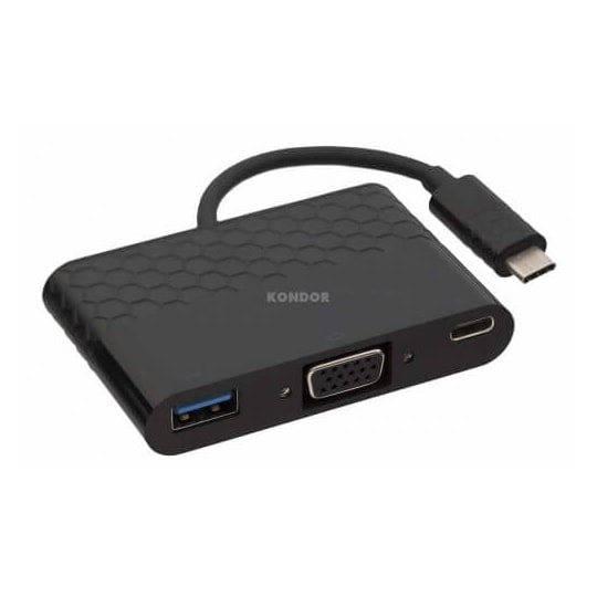 KIT Adapter USB-C 3.1 til VGA USB-A USB-C
