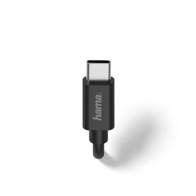 HAMA Lader 220V USB-C  2,4A Svart fast kabel
