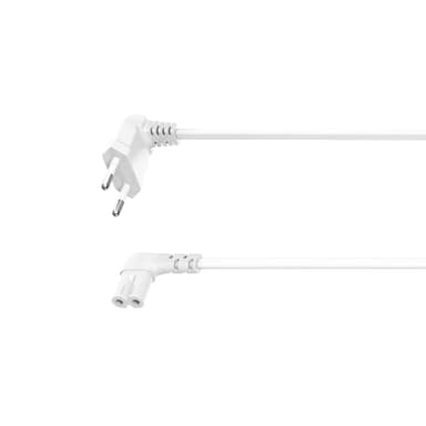 HAMA Strømkabel Vinklet 1.5 m Hvit
