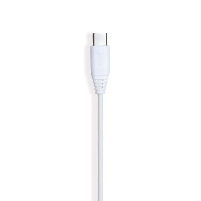 GEAR Ladekabel USB-C 2.0 0.3m Hvit Rund Kabel
