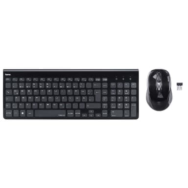 HAMA Tastatur og Mus Cortino Trådløs Svart