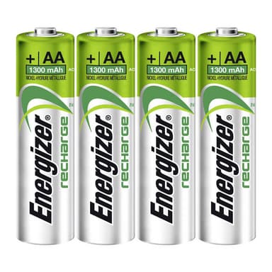 ENERGIZER Batteri AA/LR6 Oppladbar Ni-Mh 1300mAh 4-pack