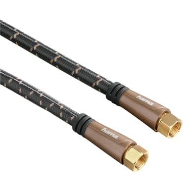 HAMA Antennekabel SAT 120dB F plug-F plug 3 m Svart PC
