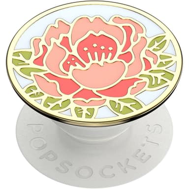 POPSOCKETS Enamel Blooming Peony Pink Avtagbart Grip med stativfunksjon Premium