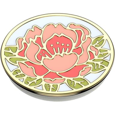 POPSOCKETS Enamel Blooming Peony Pink Avtagbart Grip med stativfunksjon Premium