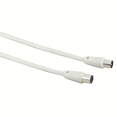 Kabel Antenn 75dB 5m Vit Hane-Hona