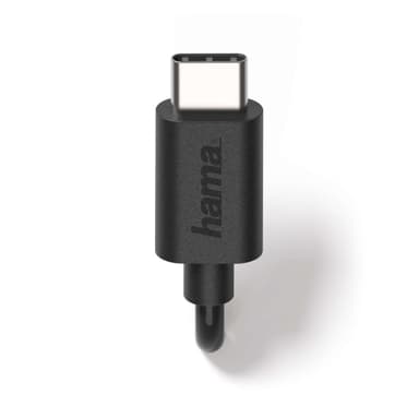 HAMA Lader 220V USB-C  3A Svart fast kabel